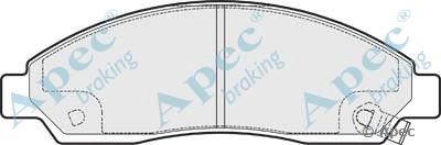 APEC BRAKING pad1640 -  Комплект тормозных колодок, дисковый тормоз
